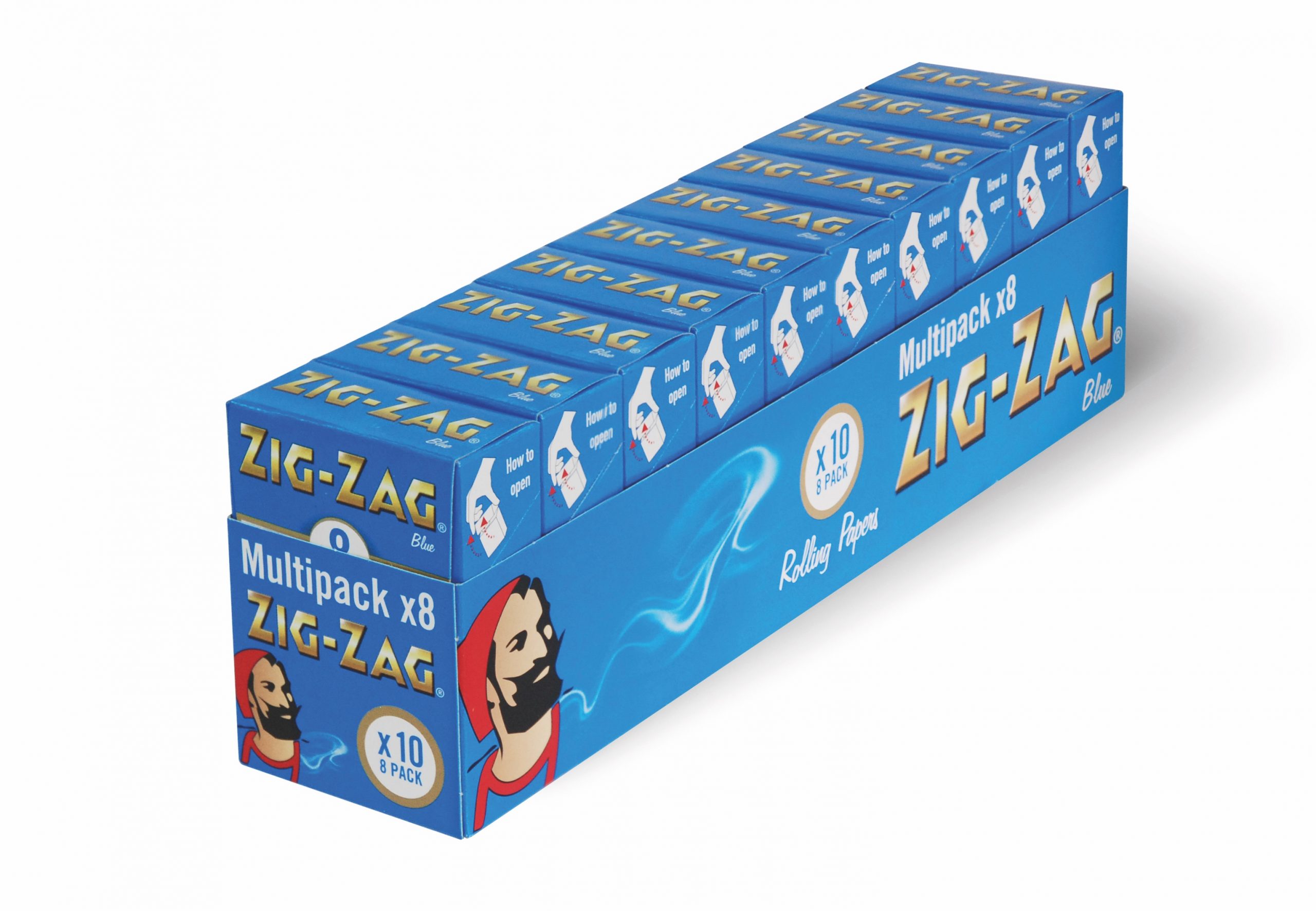 Zig Zag Papers Multipack Blue 8s x 10pk