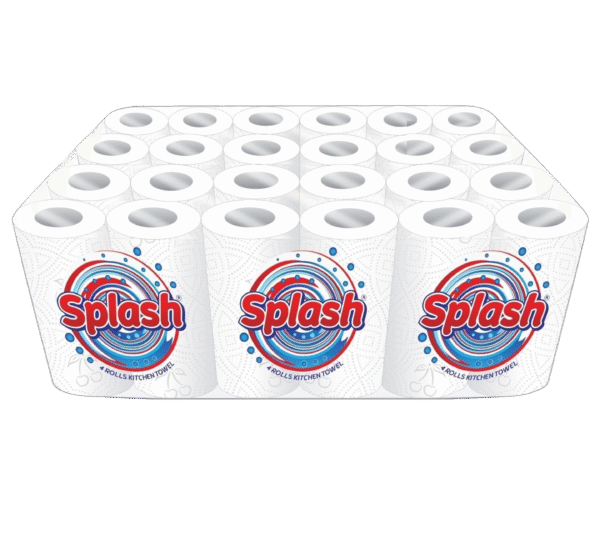 Splash Kitchen Roll 4pk x 6