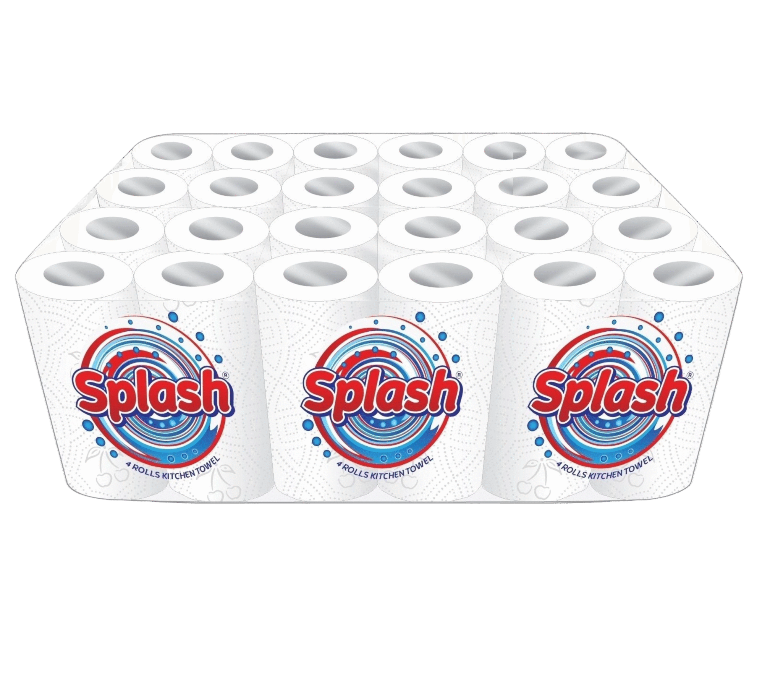Splash Kitchen Roll 4pk x 6 - Image 1